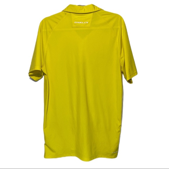 Oakley Men's Hydrolix Polo in Vibrant Yellow, Size L - Excellent Condition - Picture 3 of 7
